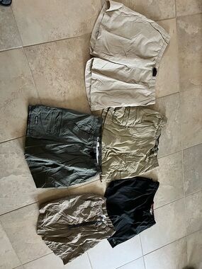 Columbia Men's Cargo Shorts - Black, Olive, Tan, Cream